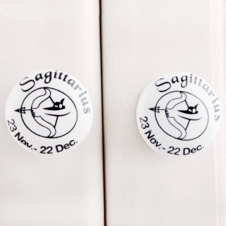 Sagittarius Flat Ceramic Knob